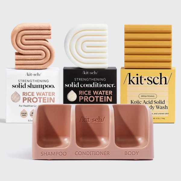 Rice Water Shampoo & Conditioner | Kojic Acid Cleanser | Clay Soap Dish