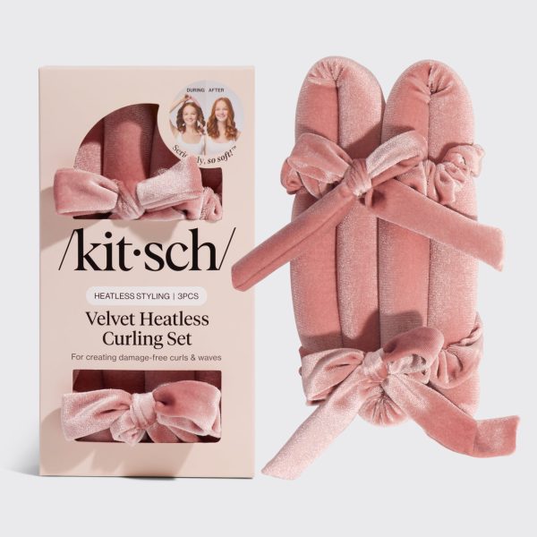 Terracotta Velvet Heatless Curling Set